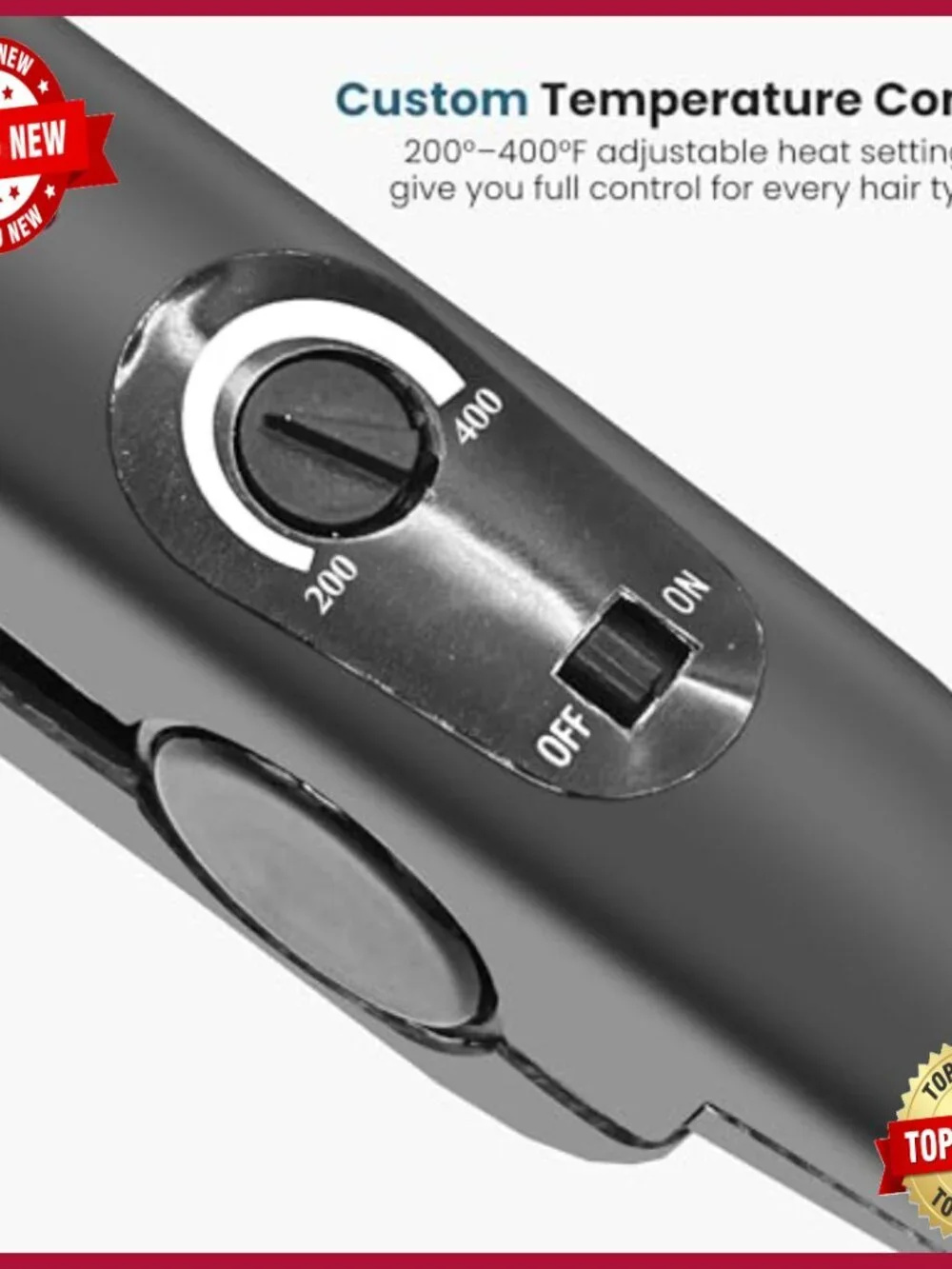 Heated Hair Extension Wand with Adjustable Temperature & Pliers